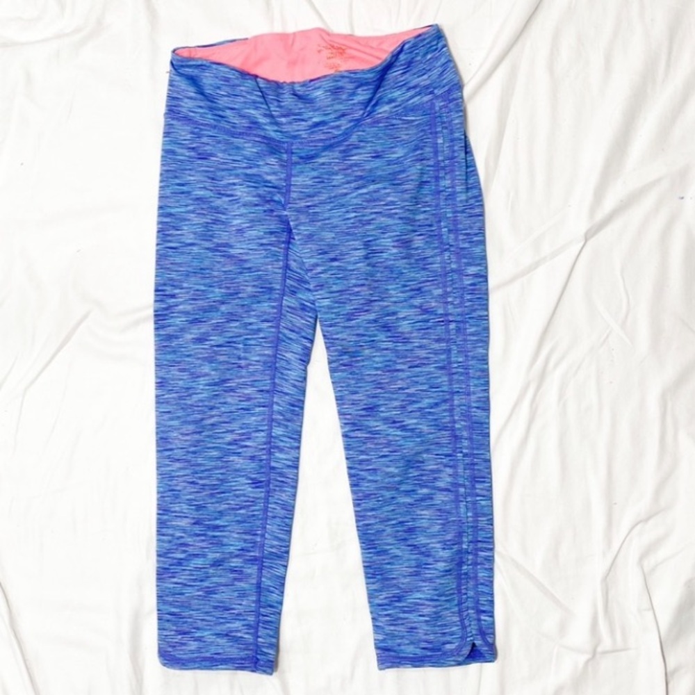 Lilly Pulitzer Luxletic Weekender Iris Blue Space Dye Cropped Leggings